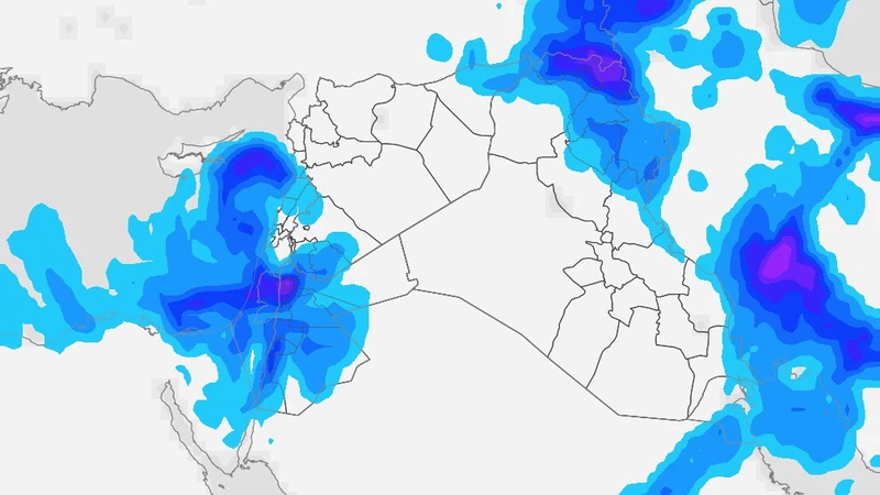 منخفض جوي يؤثر على المملكة نهاية الأسبوع وأمطار غزيرة متوقعة 
