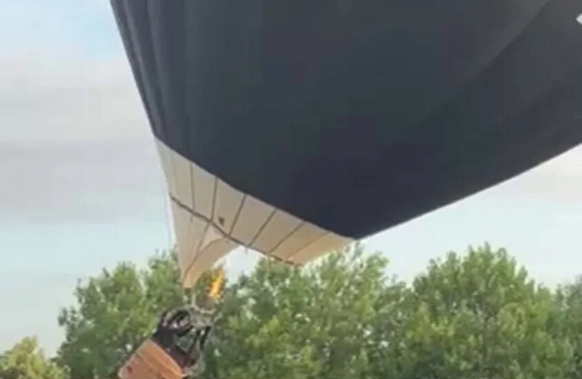 حادث طيران نادر خلال مهرجان المناطيد في بريطانيا