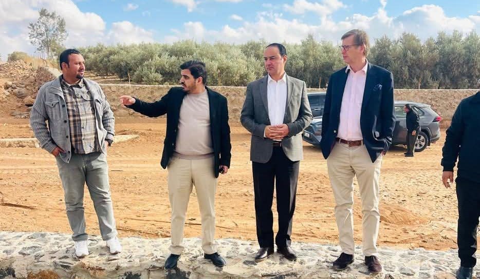 السفير الألماني يزور مشروع قناة ام الجمال الاثرية 
