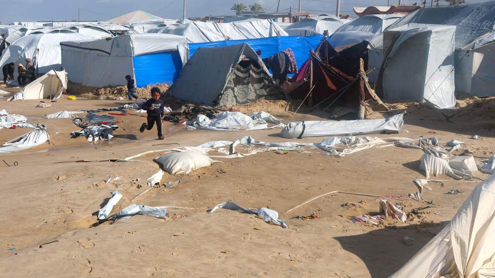 الأونروا: 235 ألف متضرر من منخفض بايرون في غزة