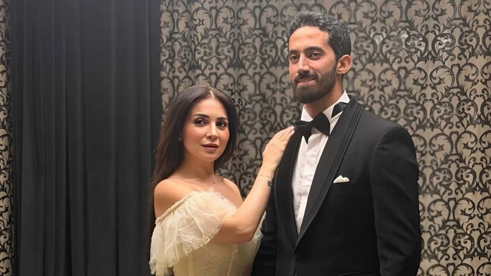 أول ظهور لمي عز الدين وزوجها في شهر العسل .. صور