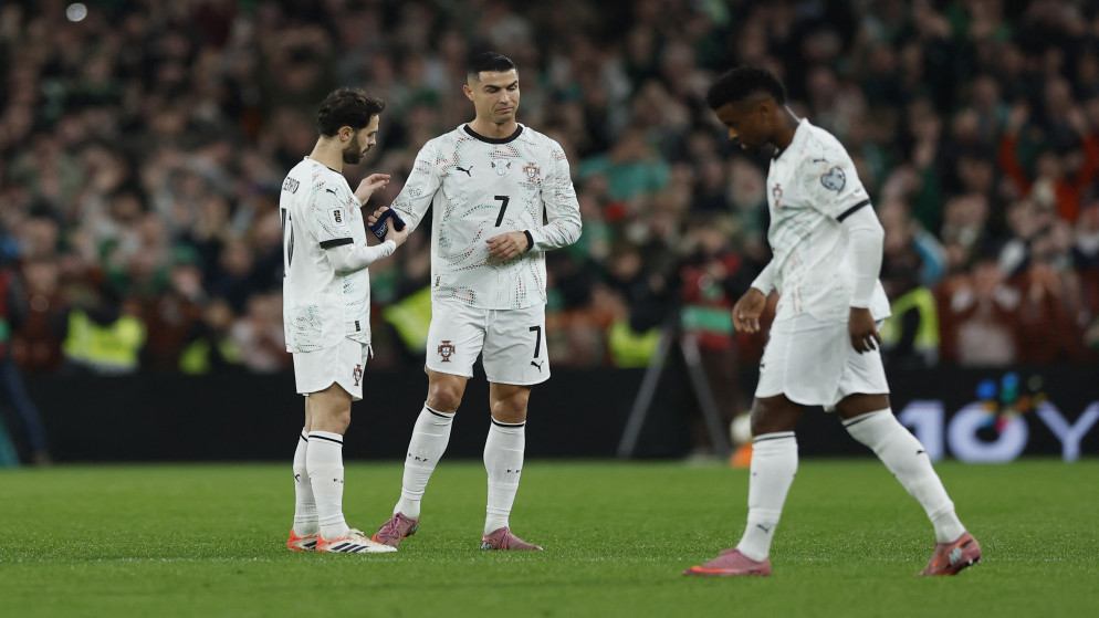 طرد رونالدو لأول مرة مع البرتغال في مباراته رقم 226