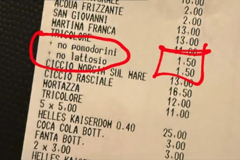 بيتزا بلا طماطم تكلف سبّاحة إيطالية 1.50 يورو