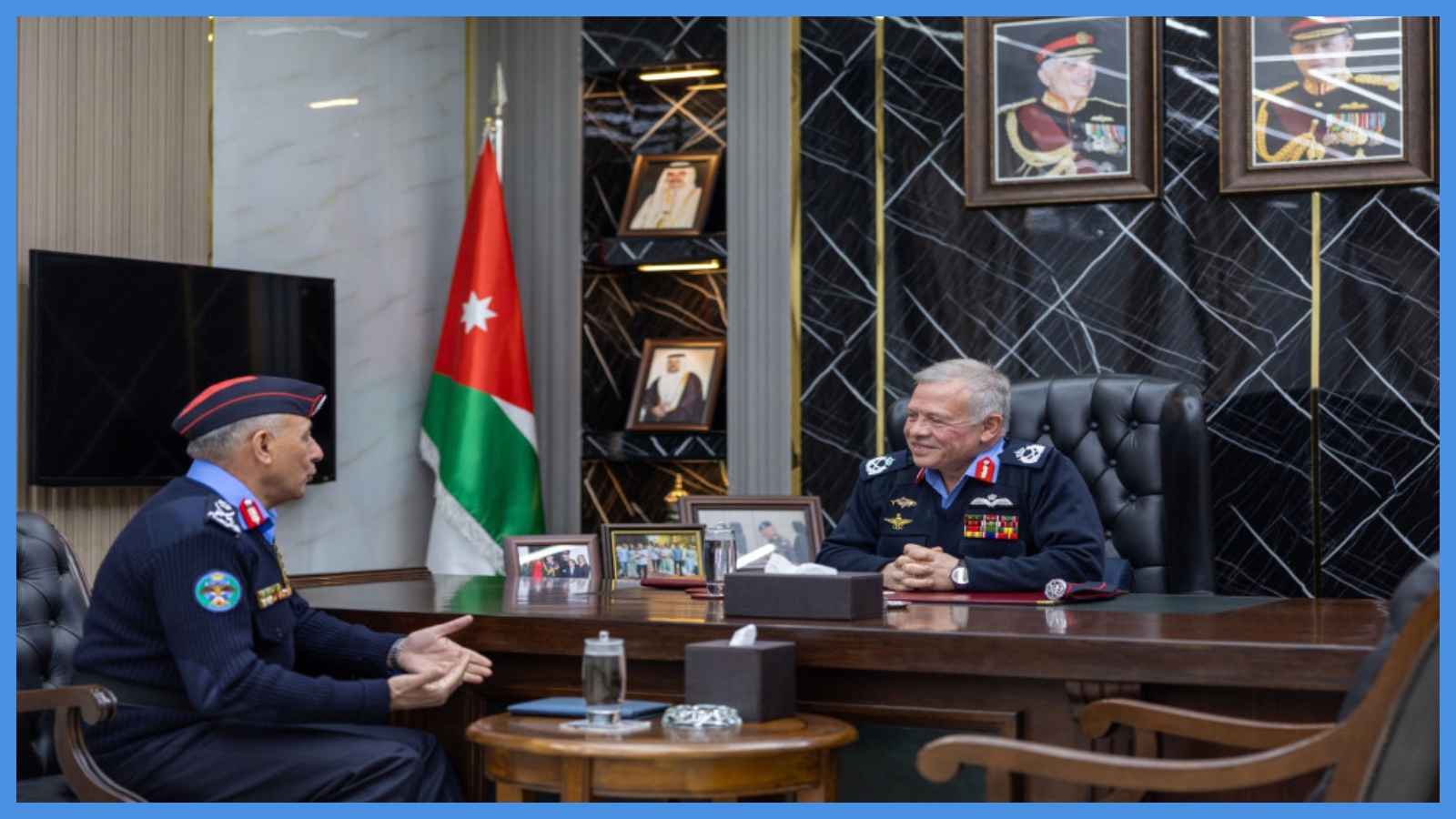 الملك يطلع على تجهيزات مديرية الأمن للتعامل مع المنخفض