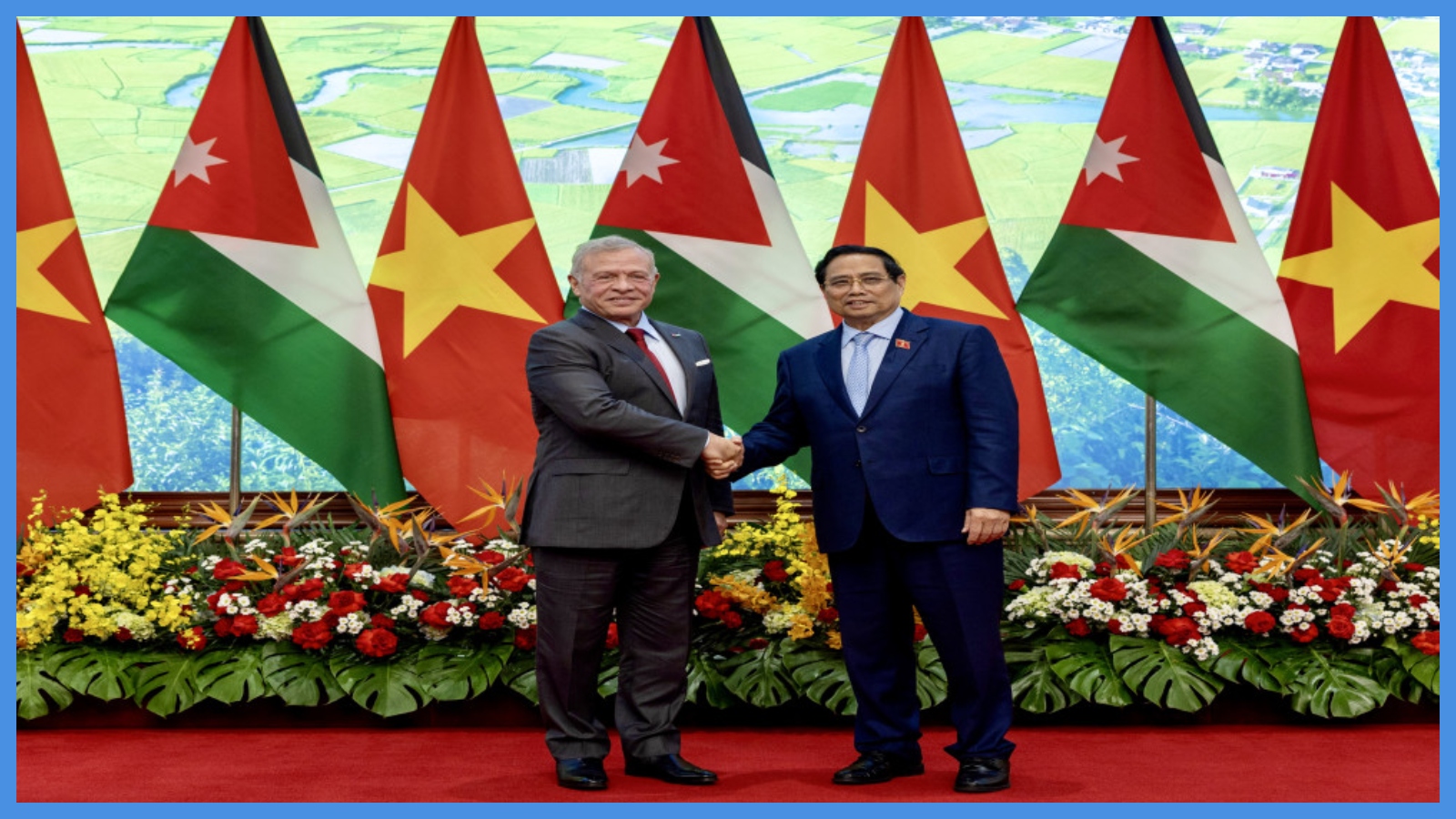 الملك ورئيس الوزراء الفيتنامي يبحثان سبل التعاون