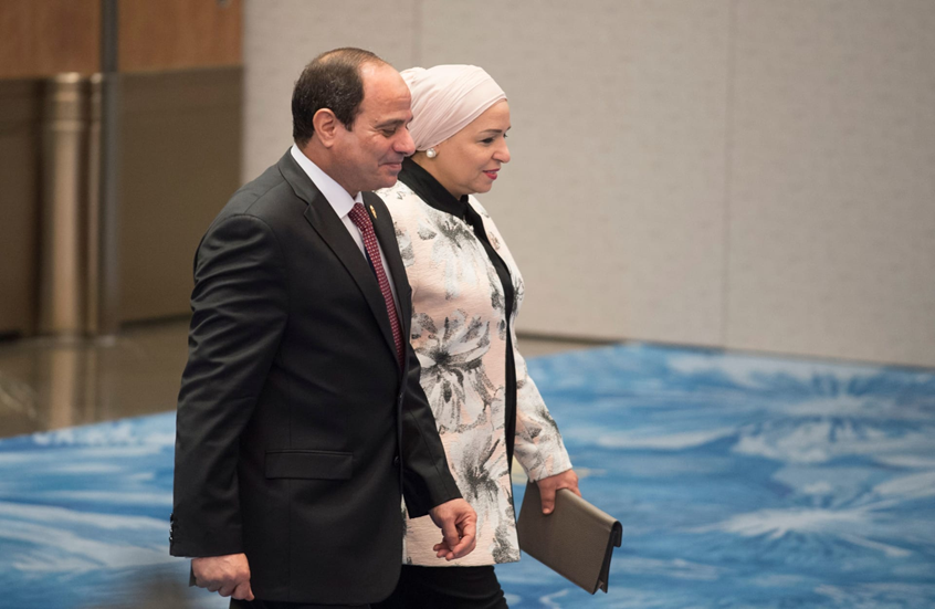 مصر  ..  السيدة الأولى تثير تفاعلا بتدوينة عن برنامج تلفزيوني