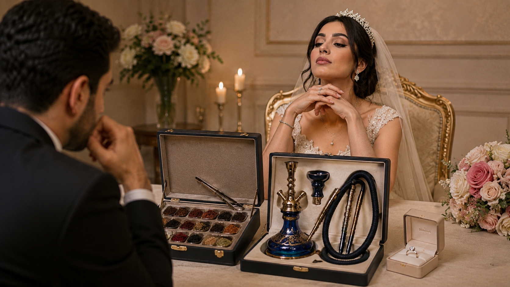 4 دنانير يومياً ..  عروس تشترط مصروفاً يومياً للمعسل كيف رد العريس