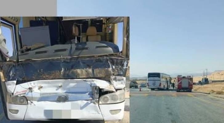 18 اصابة في حادث سير على الطريق الصحراوي