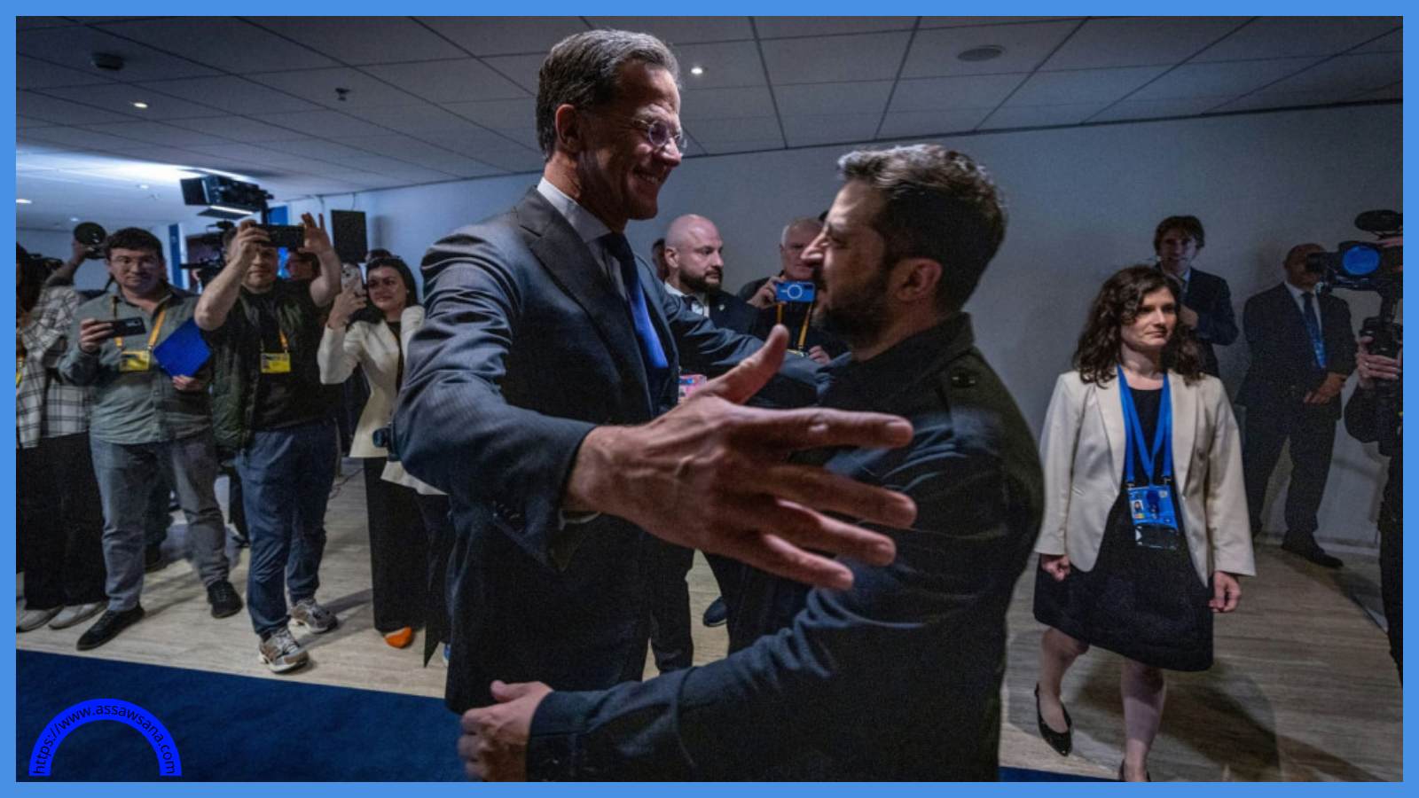 زيلينسكي يلتقي مسؤولين في الناتو والاتحاد الأوروبي