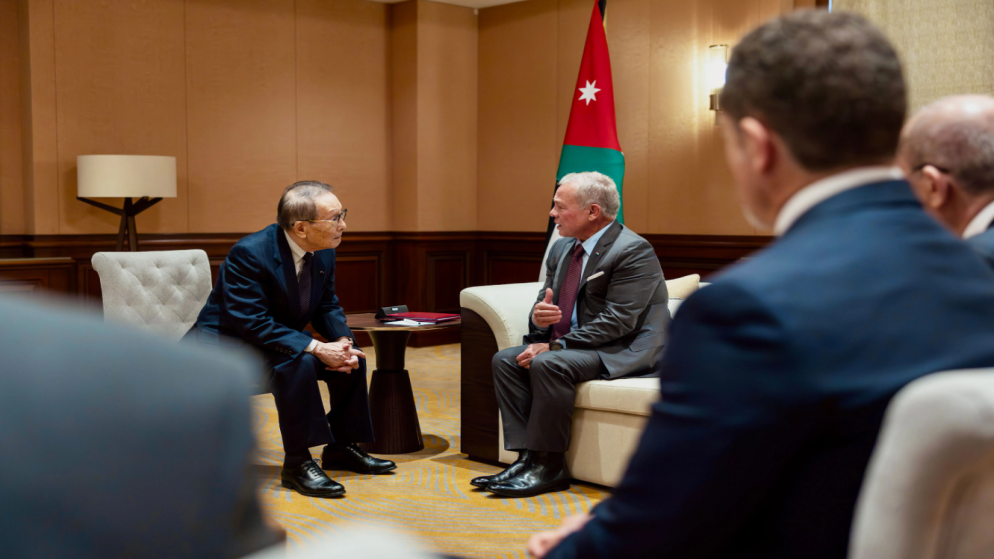 الملك يلتقي مع رئيس جمعية الصداقة الأردنية اليابانية