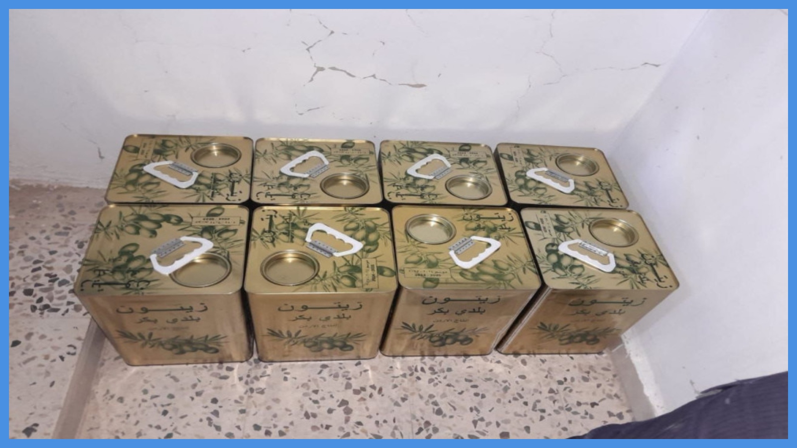 ضبط 26 تنكة زيت زيتون مغشوش داخل شقة بالرمثا