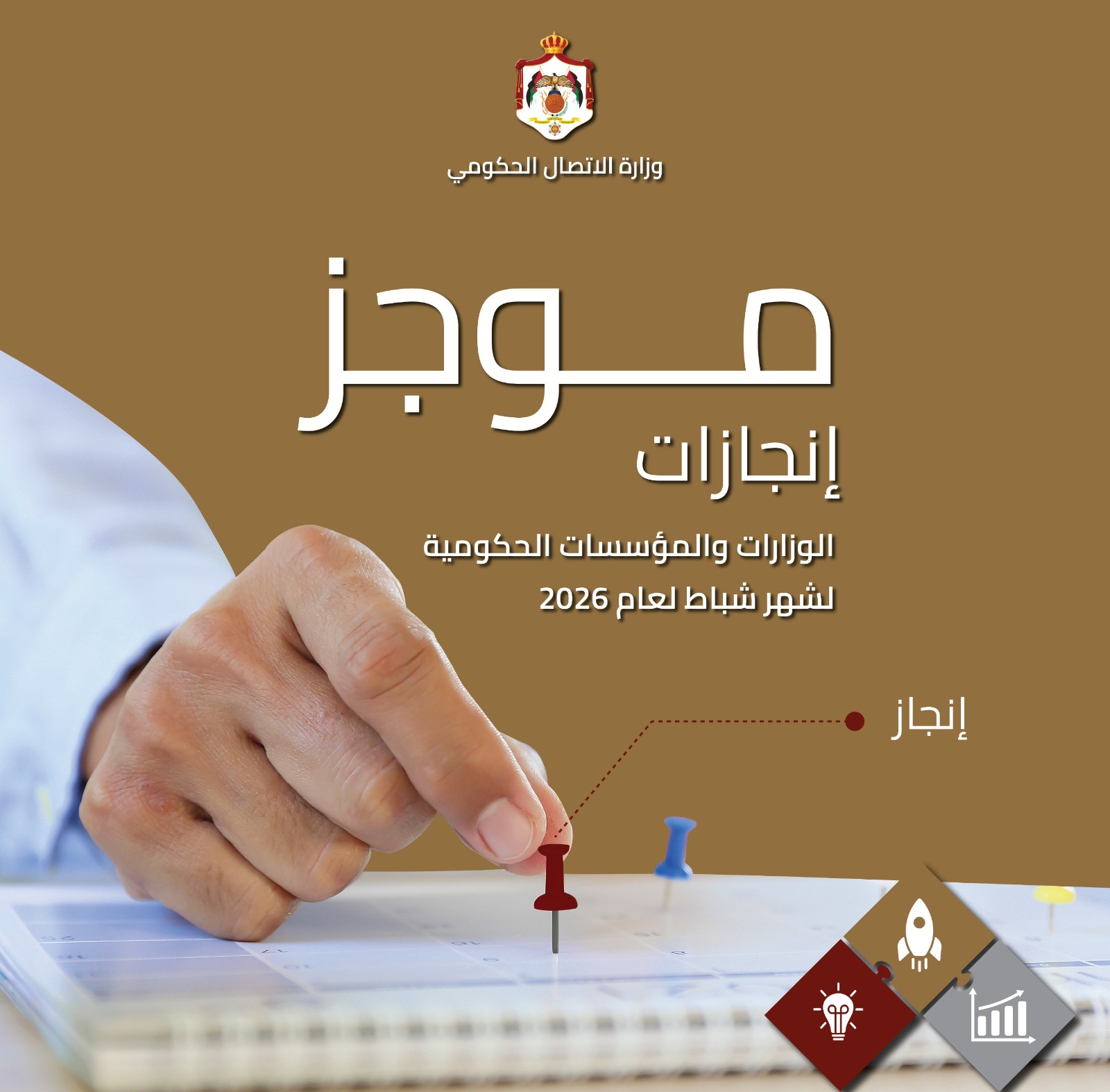 موجز إنجازات الوزارات والمؤسسات الحكومية في شباط ..  رابط