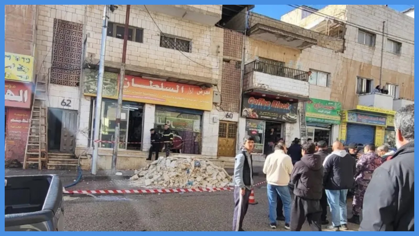 إخلاء عمارة في مادبا بسبب هبوط أرضي 