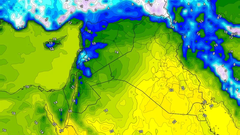 منخفض جوي من الدرجة الأولى يؤثر على المملكة الاثنين
