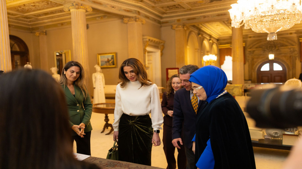 الملكة رانيا تلتقي السيدة الأولى لتركيا أمينة أردوغان في اسطنبول