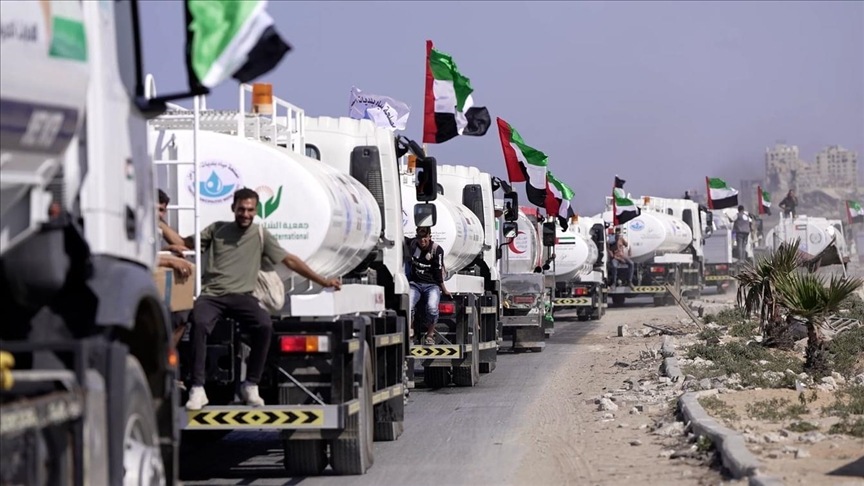 7.2 آلاف طن من المساعدات الإماراتية تصل مصر لنقلها إلى غزة