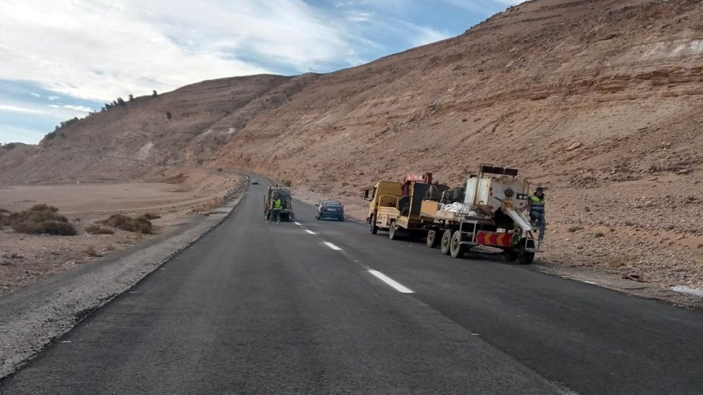 الأشغال تستكمل إنجاز مقاطع الطريق الملوكي بين الطفيلة والكرك