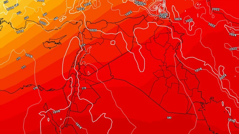 كتلة هوائية دافئة ترفع الحرارة إلى منتصف العشرينيات منتصف فبراير