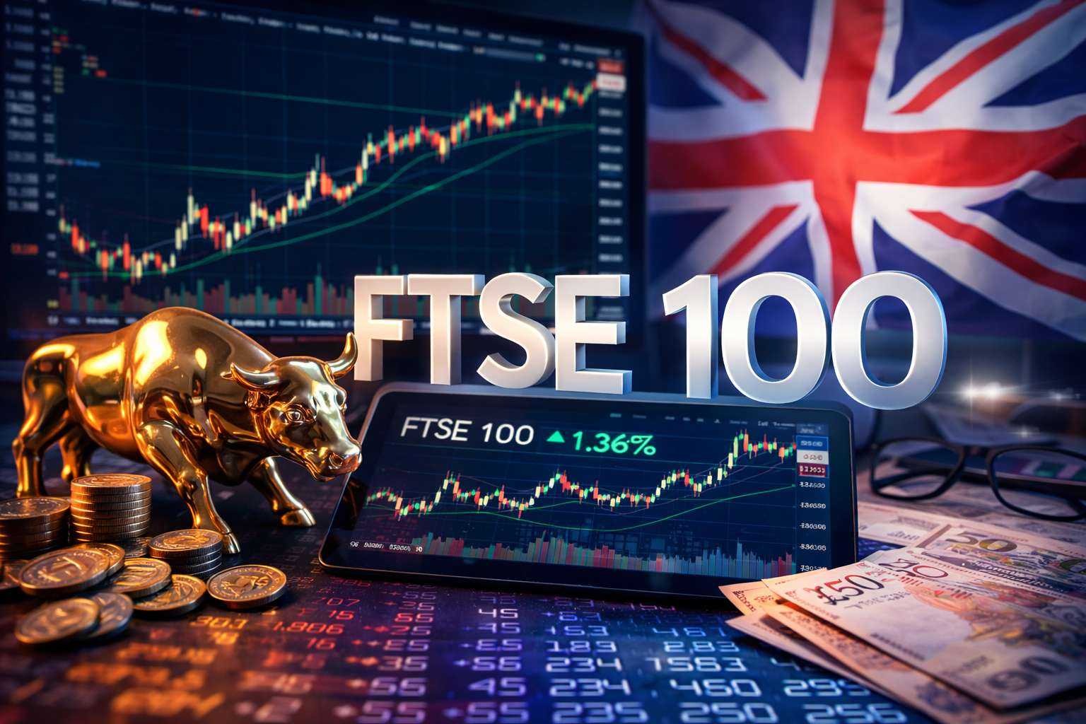 مؤشر FTSE 100 البريطاني يتماسك ويصعد بنسبة 0.13 بالمئة