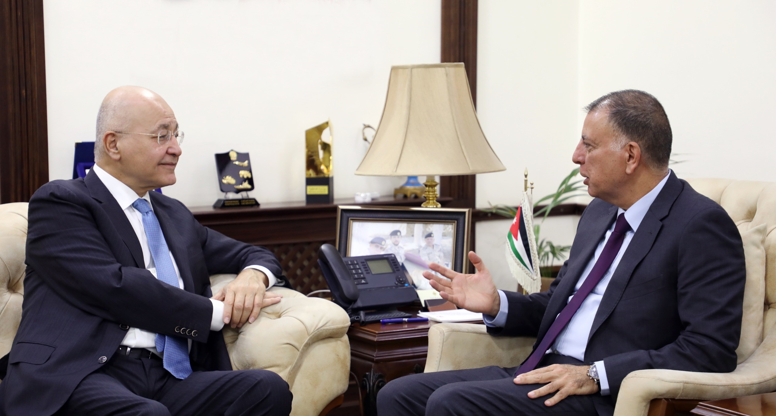 وزير الداخلية يستقبل برهم صالح