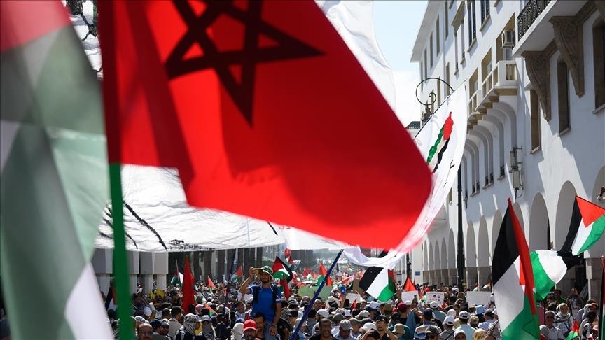 وقفة شعبية في المغرب دعما لفلسطين