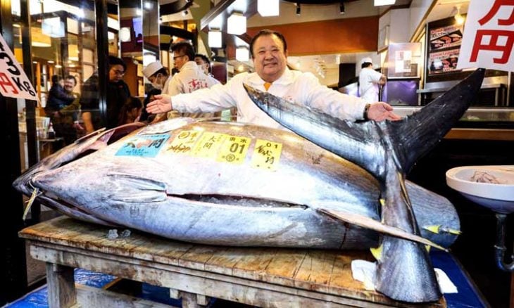 بيع سمكة تونة زرقاء بـ3.2 مليون دولار في مزاد طوكيو لعام 2026
