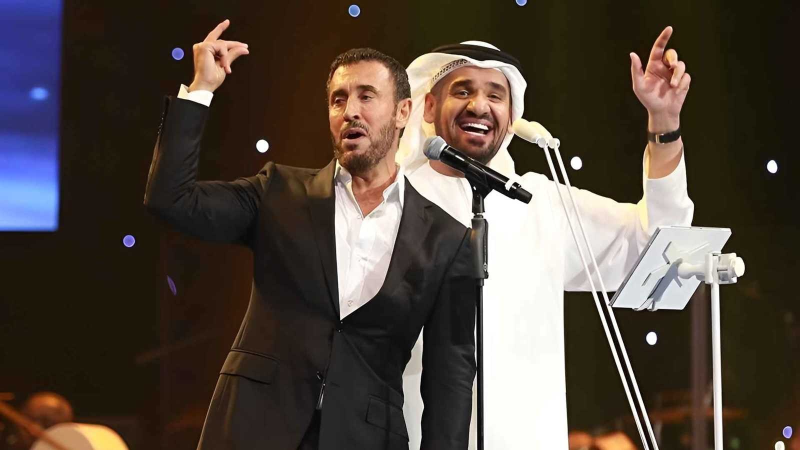 حسين الجسمي وكاظم الساهر يلتقيان في ليلة تاريخية بأبوظبي 