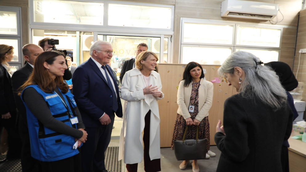 الرئيس الألماني يزور مركز المفوضية السامية لشؤون اللاجئين