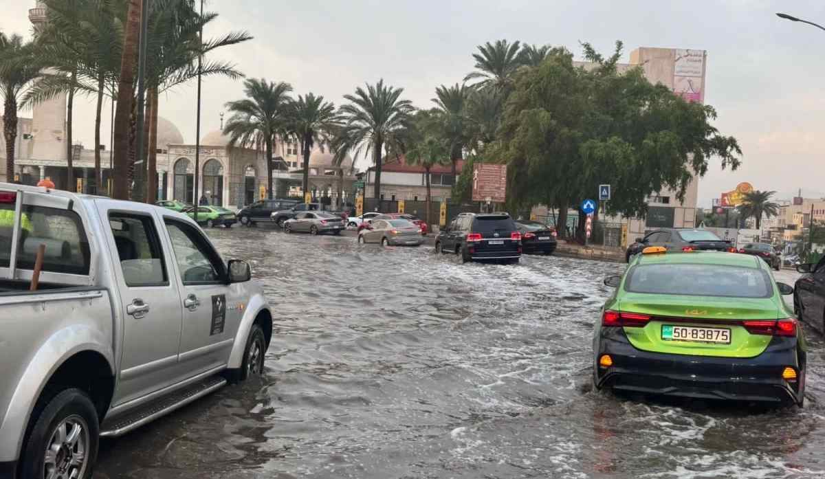 العقبة تشهد هطولات مطرية غزيرة 