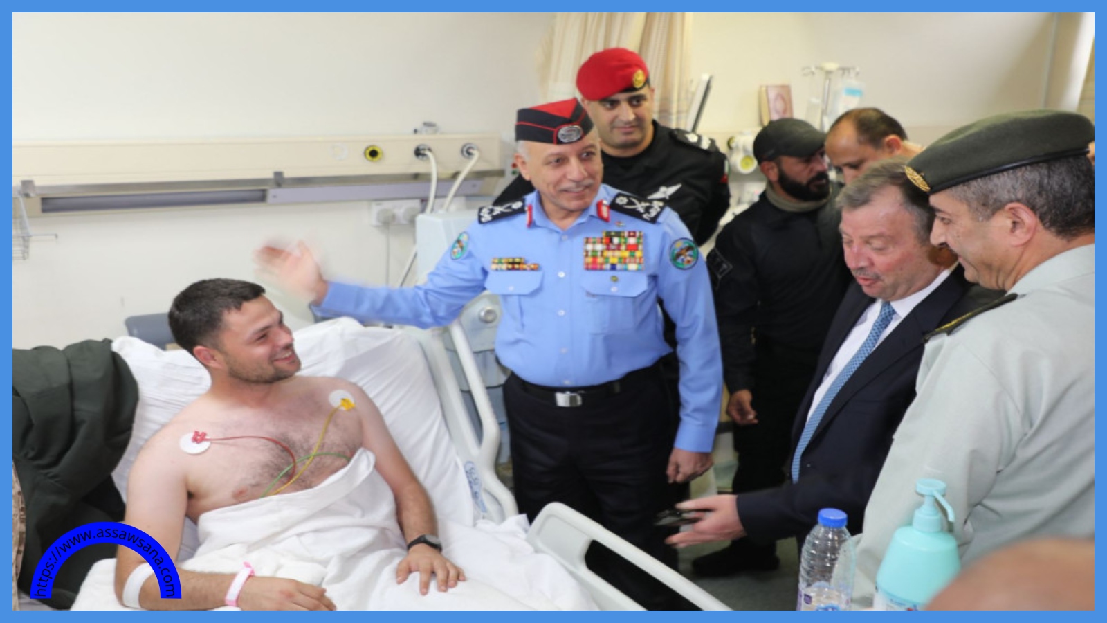 مديرا المخابرات والأمن يعودان مصابي عملية الرمثا