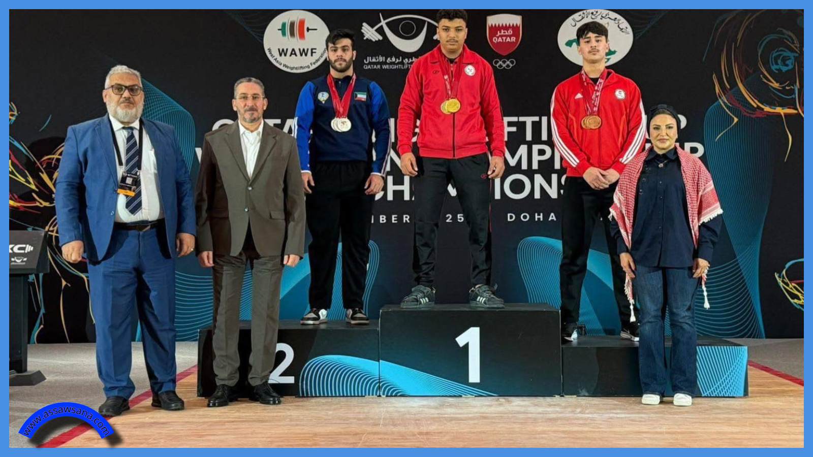 6 ميداليات للاعب منتخب رفع الأثقال أبو حميدان