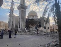 طيران الاحتلال يدمر مسجد حمد غربي خانيونس