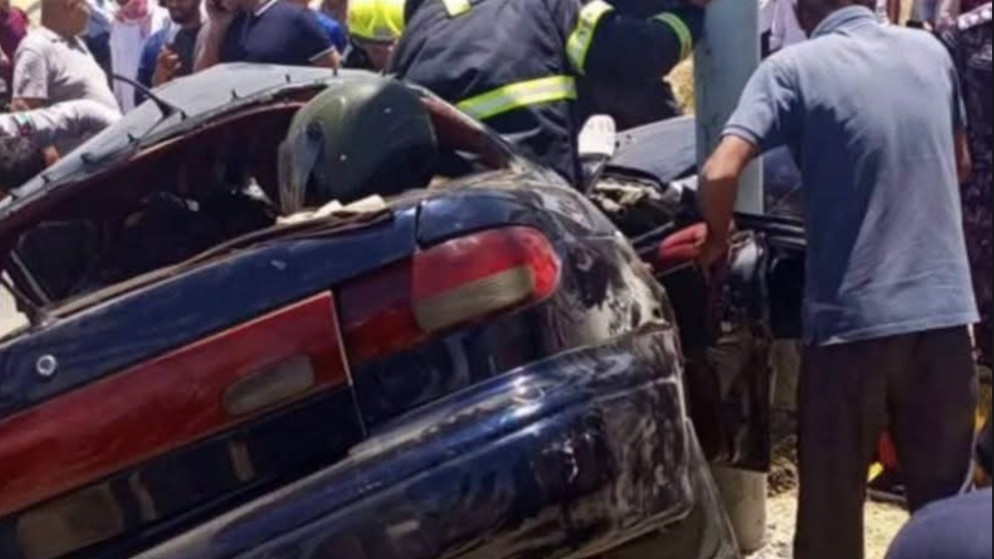 وفاة وإصابة 6 أشخاص بتدهور مركبة بالكرك