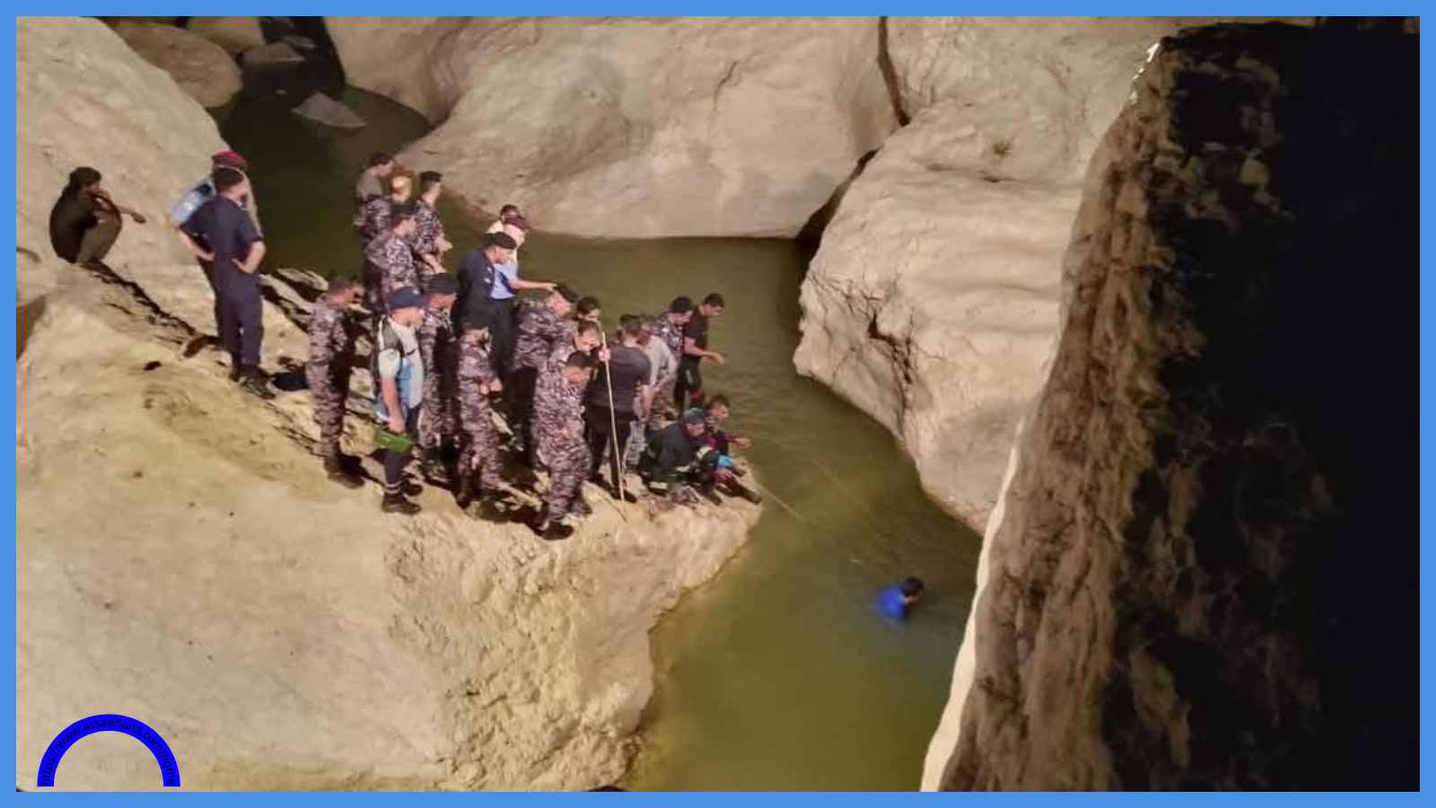 فقدان فتى داخل بركة مائية بوادي الموجب والبحث مستمر