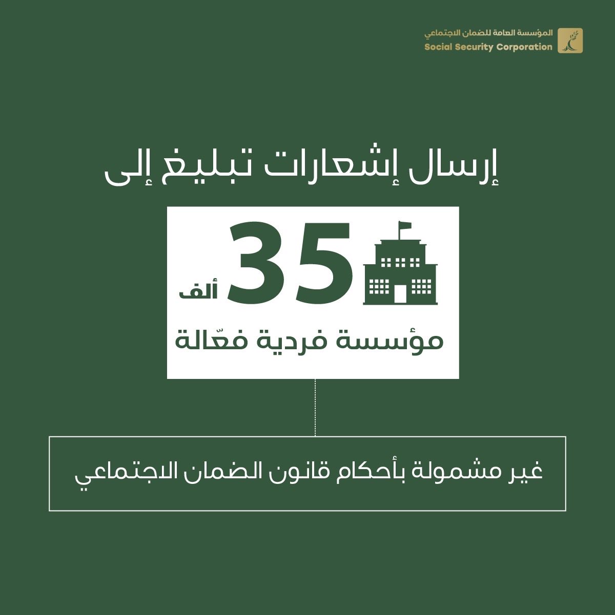 الضمان الاجتماعي يبلّغ 35 ألف مؤسسة فردية غير مشمولة بالقانون