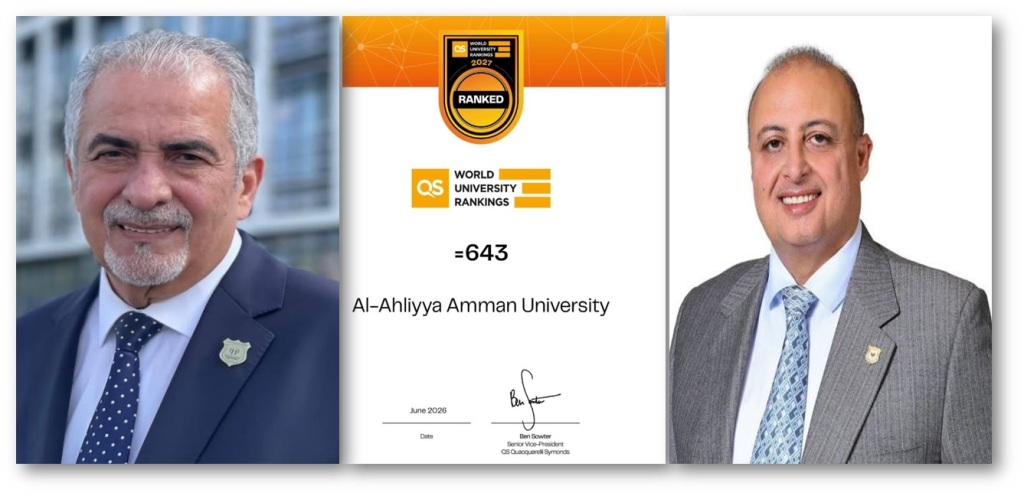 بعد الأولى أردنياً بتصنيف التايمز  ..  عمان الأهلية تتألق بالمركز الاول على الجامعات الخاصة والثالثة محلياً بتصنيف كيو .أس 