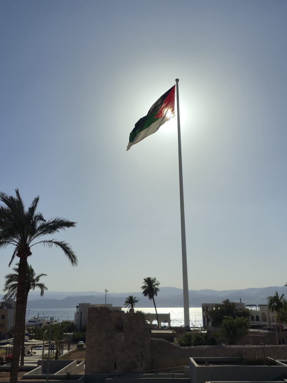 علم الثورة يخفق في سماء العقبة