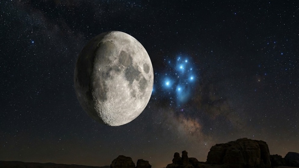 اقتران القمر بالثريا يُزيّن سماء الأردن والمنطقة ليلة الثلاثاء