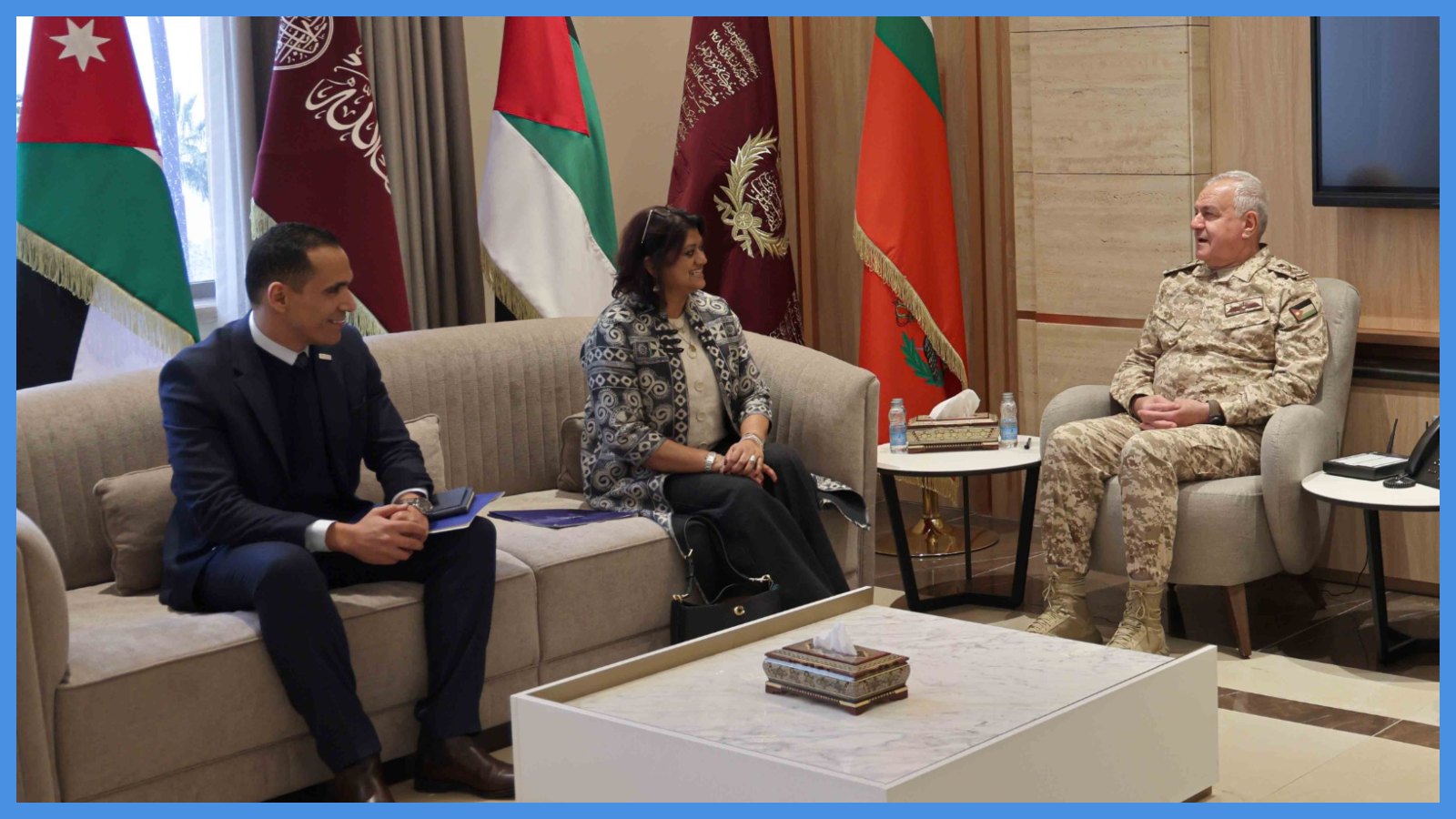 اللواء الحنيطي يستقبل رئيسة بعثة منظمة الهجرة الدولية