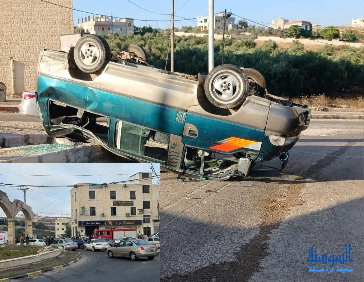 إصابة 9 طلبة إثر انقلاب حافلة مدرسية في لواء بني كنانة 