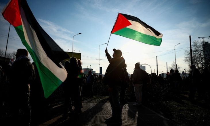 إسرائيل تصادر علم المجر بزعم تشابهه مع الفلسطيني خلال احتجاج في حيفا