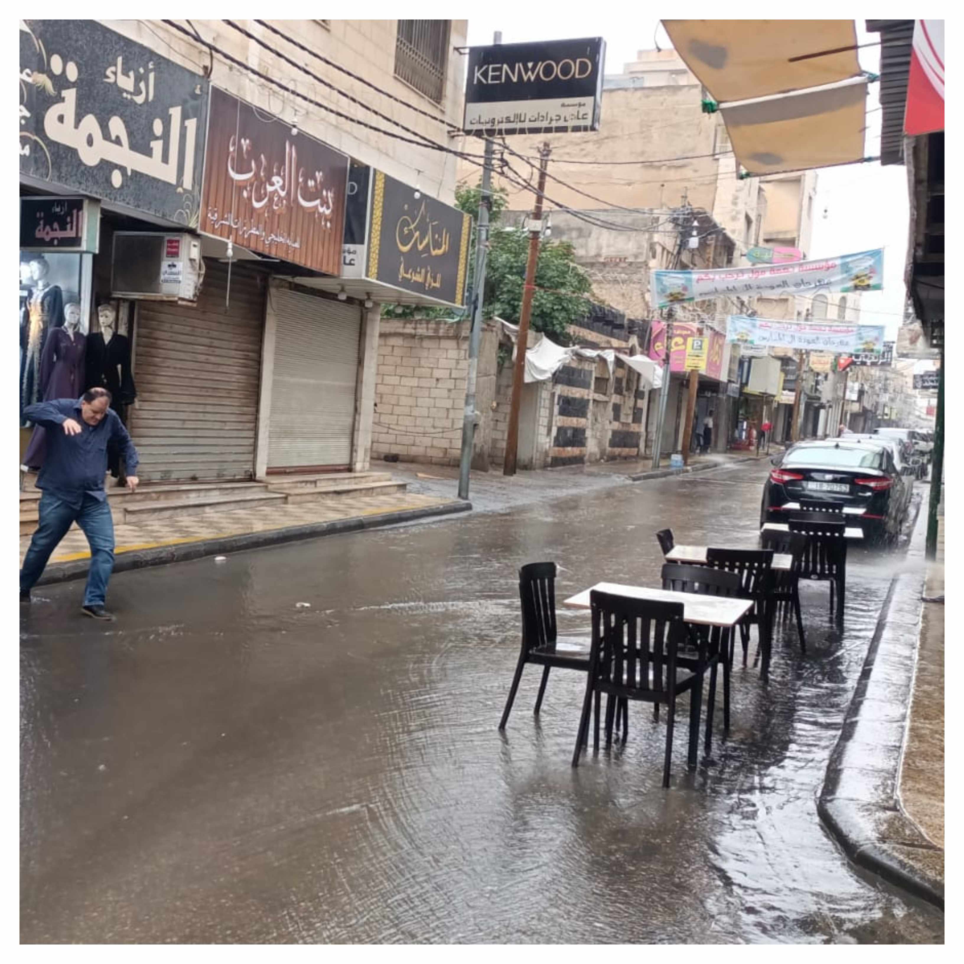 أمطار الخير تتساقط على مدينة إربد