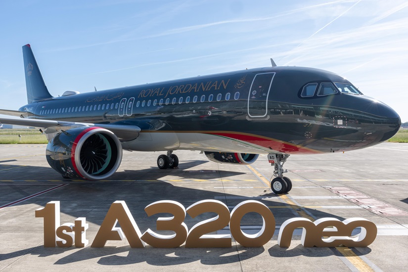 الملكية الأردنية تعزز أسطولها بطائرة جديدة من طراز إيرباص A320neo