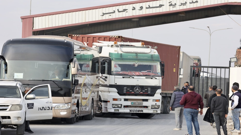 القطامين يبحث تسهيل النقل التجاري عبر سوريا