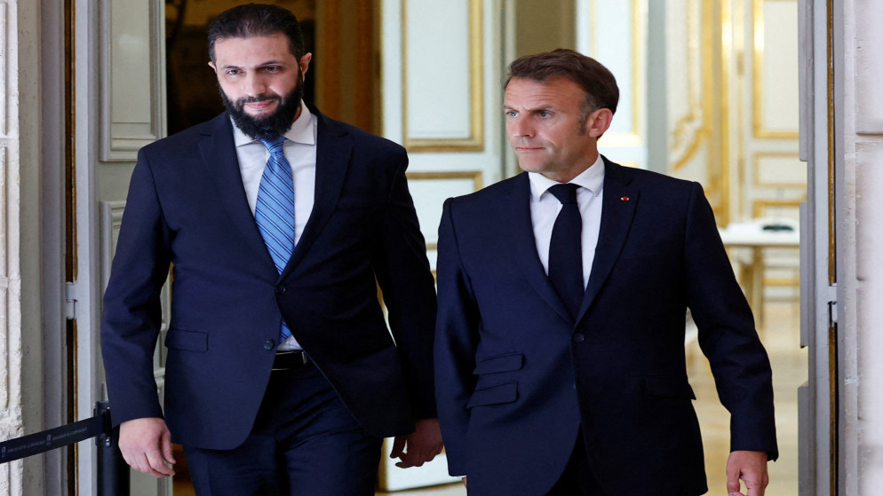 الرئيس الفرنسي يصل إلى دمشق