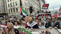 مظاهرات ضخمة في لندن لوقف إطلاق النار بغزة 