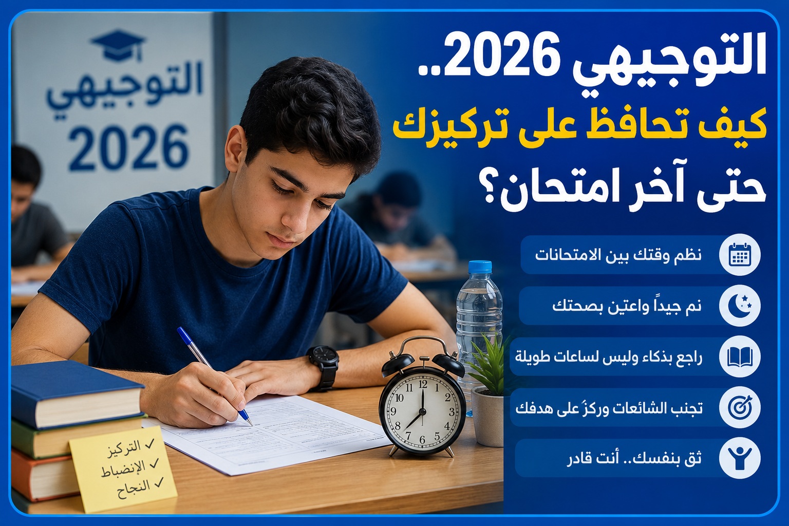 التوجيهي 2026 ..  نصائح مهمة قبل الامتحانات