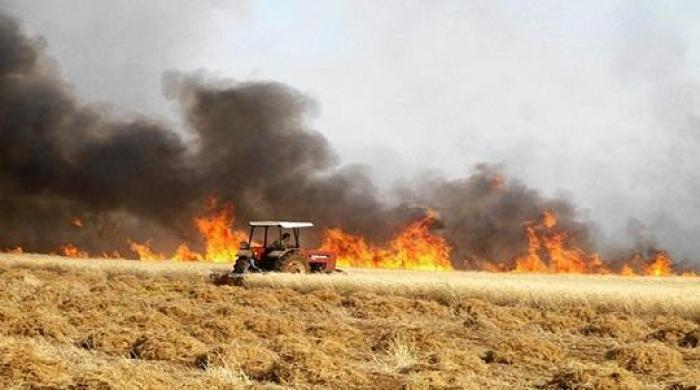 إخماد حريقي أعشاب ومحاصيل زراعية في إربد ومادبا