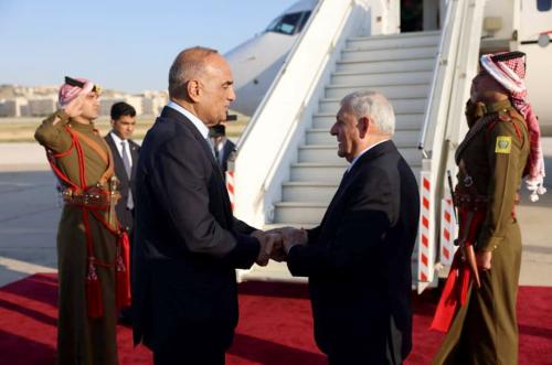 رئيس الوزراء يودع الرئيس العراقي لدى مغادرته عمّان