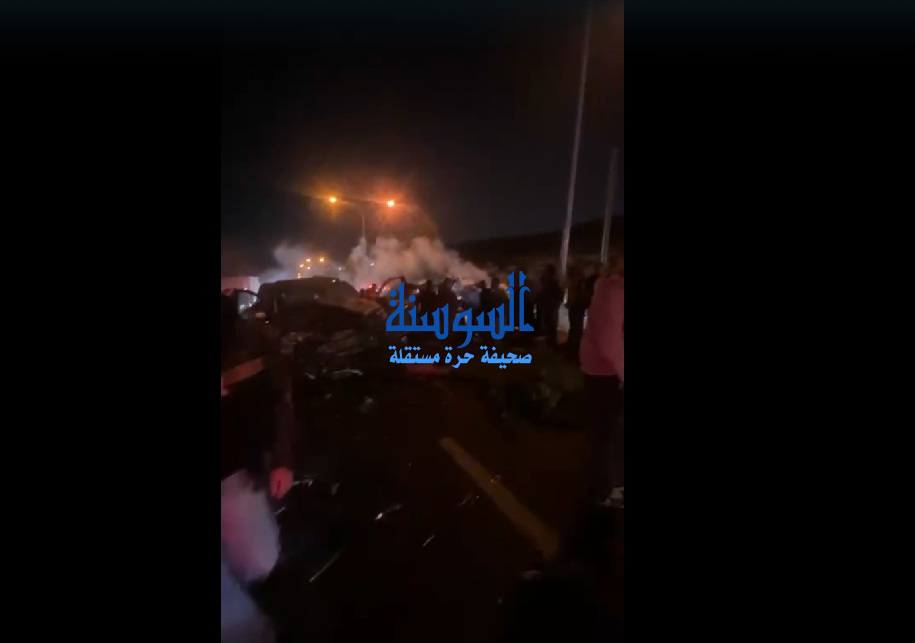 إصابات بحادث سير على شارع الأردن ..  وشهود: شظية صاروخ  ..  فيديو